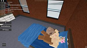 Blonde slut rides big black cock in roblox porn