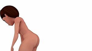 Naked Helen Parr exposes her big tits and boobs in this detailed 3D animation scene