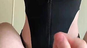 Wife surprises husband with deep anal pegging on selfie camera