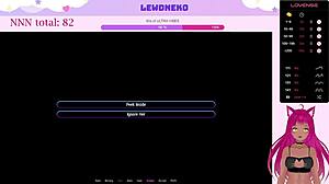 Vtuber Lewdneko Moans With Dildo In Harem Hotel Game