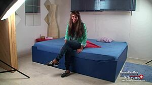 Chiara 22 boldly faces cumshot in teen interview