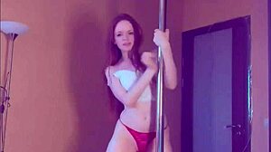 Evanesse Russian Girl Sucks And Squirts During Pole Dance