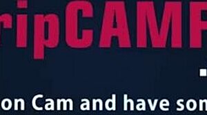 Black beauty Darcy Carden lookalike in stockings, solo play on webcam