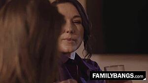 Glamorous Stepsisters Lena Paul and Sinn Sage in Midnight Fuck