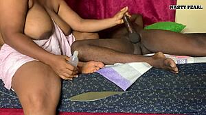 Horny Milf Gives Handjob and Serves Creampied Pussy