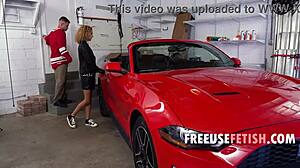 tiny girl chats casually during freeuse by friend in car