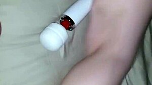 Sexy ass wife bends over in doggystyle position using vibrator on her wet pussy for intense pleasure.