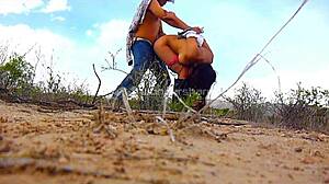 Cogiendo en el desierto publico con mexican outdoor indian?
