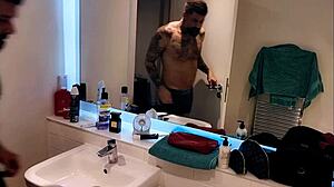 Dirty Gay Guy Gets Horny in Bathroom Shower