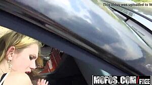 Stranded teen Beatrix Glower gets picked up and fucked hard by Mofos