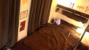 part1 sneaky sex with men's esthetician in shop, intense lower body massage and deep insertion