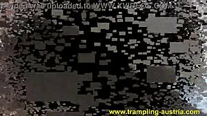 Goddess mistress dominates bound girls in trampling fetish