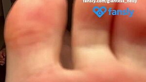 In my dream, the giantess crushes a tiny man