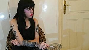 Beth Kinky Dominates With Intense Smoking Goth Action