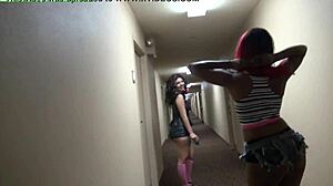 Ebony Group Pornstars Lexi And Kandi Show Big Ass In Bangtv Scene