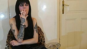 Beth Kinky Dominates With Intense Smoking Goth Action