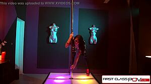 Adriana Chechik Sucking Big Dick in Stripper Experience with Ripped Clothes