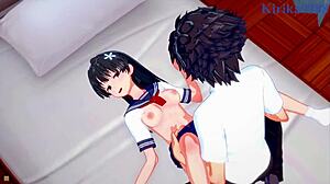 Ruiko Saten, Misaki Shokuhou, and Toma Kamijo engage in intense sex in this Railgun hentai