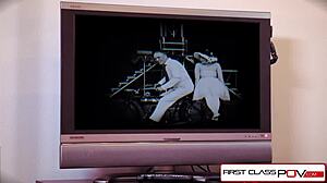 Adriana Chechik Sucking Big Dick in Stripper Experience with Ripped Clothes