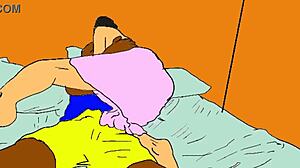 Lonely african nailcutter gets horny with foot fetish in anime