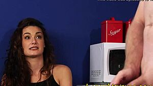 i watch the cute clothed brunette in shoes dominate her neighbor in femdom fetish cfnm style