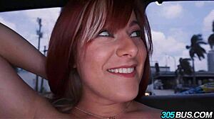 Big Tit Redhead Begs For Anal Threesome With Brunette Slut In Public