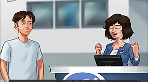 Summertime Saga 74 With Brunette Character In Homemade Anime Game