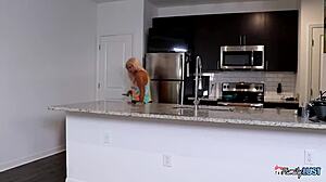 step mom says she wants this young dick so bad, licking and fingering her pussy