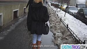 european cutie in casting sex tape with agent