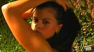 Sexy Latina Wanders Jungle, Meets Well-Hung Guy