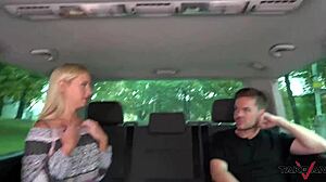 Blonde Loses Shoe, Fucks Stranger in Taxi for New Pair