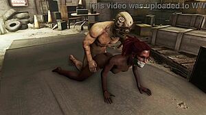 i'm playing fallout 4 and fucking this hot black chick in bondage