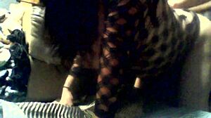 Navajo Tiff's big tits bent over in lingerie doggystyle