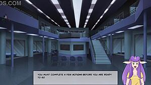 Check out this redhead hentai babe with huge tits sucking a monster cock