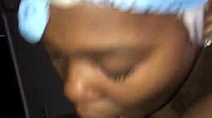 I love sucking his big black cock. It feels so good in my mouth.