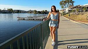 Tushyraw insatiable gia gapes her round ass wide open for anal