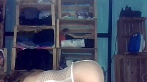 Latina Emo in Red Dress Bent Over for Intense Doggy Fuck