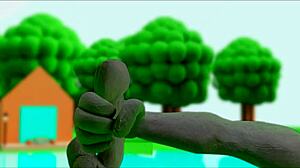 Hey, check out this claymation character masturbating in anime hentai style.