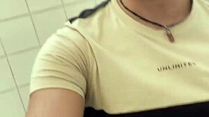 sucking bricklayer's dick till he cums in public toilet?