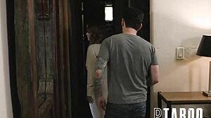 Masked Tommy Pistol fucks petite Karen's small tits and ass