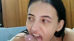 Student gives yummy blowjob after classroom lesson.