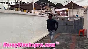 Big dick gateman joins ebony threesome with Thani and Vino for horny fun