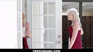 Blonde teen step sisters freeuse threesome with husband