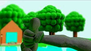 Hey, check out this claymation character masturbating in anime hentai style.