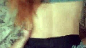 Young brunette stepsister bounces big ass on monster cock in tight pussy doggystyle.