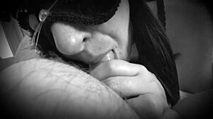 A Home Camera Watches A Mature Couple First Class Blowjob With Cum In Mouth Real Amateur In Black And White