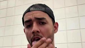 sucking bricklayer's dick till he cums in public toilet?