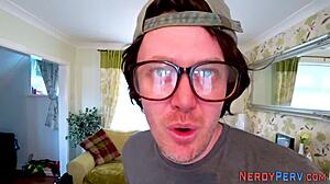 I tricked the Leeds geek into spraying cum in my mouth