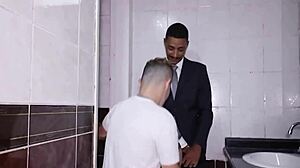 Gay Amateurs Fuck in Bathroom