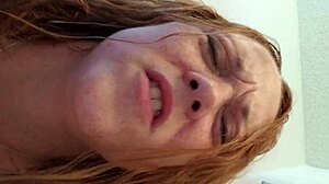 bathroom quickie with busty wife turns into a steamy surprise